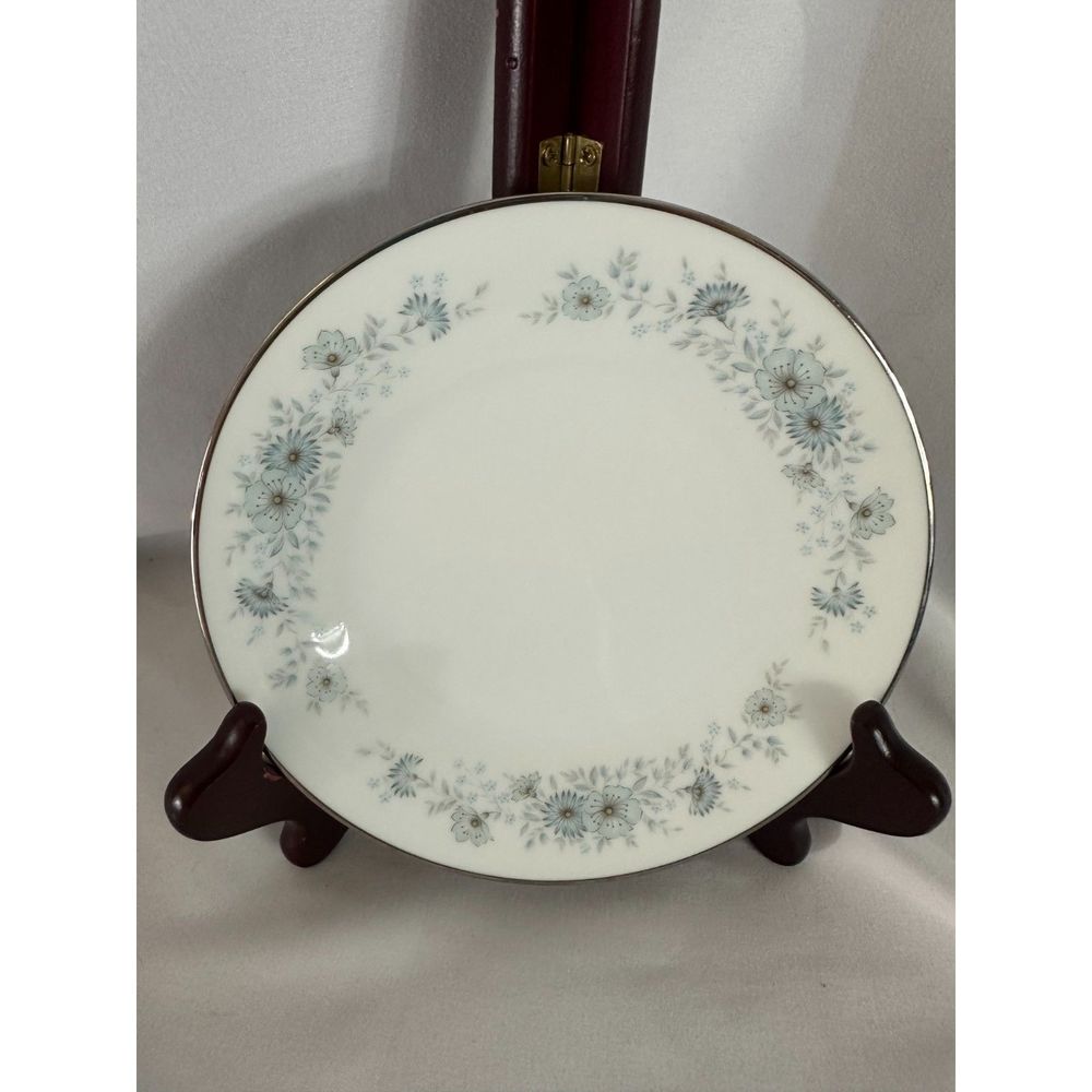 Noritake Porcelain China 6716 INVERNESS Platinum Vintage Japan Blue BREAD PLATE